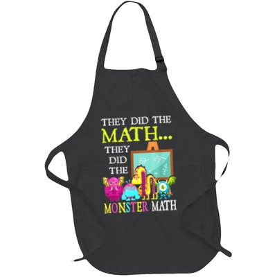They Did The Math They Did The Monster Math Funny Halloween Full-Length Apron With Pockets
