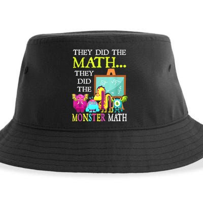 They Did The Math They Did The Monster Math Funny Halloween Sustainable Bucket Hat