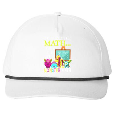 They Did The Math They Did The Monster Math Funny Halloween Snapback Five-Panel Rope Hat