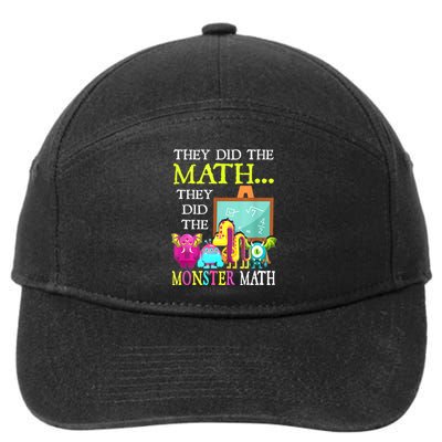 They Did The Math They Did The Monster Math Funny Halloween 7-Panel Snapback Hat