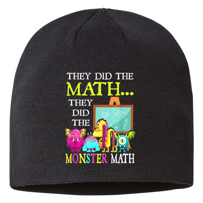 They Did The Math They Did The Monster Math Funny Halloween Sustainable Beanie