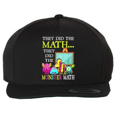 They Did The Math They Did The Monster Math Funny Halloween Wool Snapback Cap