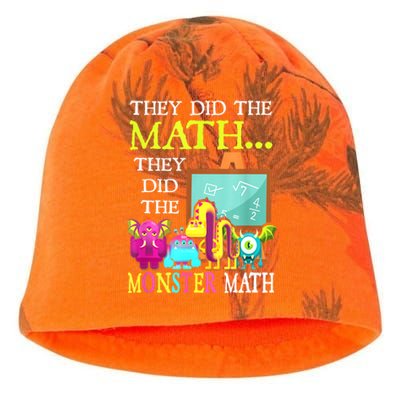 They Did The Math They Did The Monster Math Funny Halloween Kati - Camo Knit Beanie