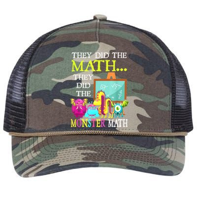 They Did The Math They Did The Monster Math Funny Halloween Retro Rope Trucker Hat Cap