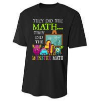 They Did The Math They Did The Monster Math Funny Halloween Performance Sprint T-Shirt