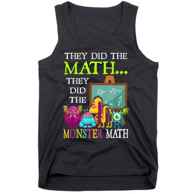 They Did The Math They Did The Monster Math Funny Halloween Tank Top