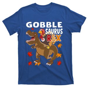 Thanksgiving Dinosaur Turkey Riding T Rex Boys Costume Gift T-Shirt