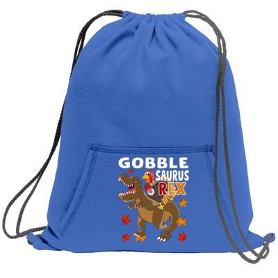 Thanksgiving Dinosaur Turkey Riding T Rex Boys Costume Gift Sweatshirt Cinch Pack Bag