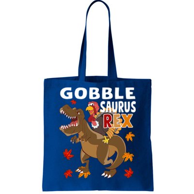 Thanksgiving Dinosaur Turkey Riding T Rex Boys Costume Gift Tote Bag