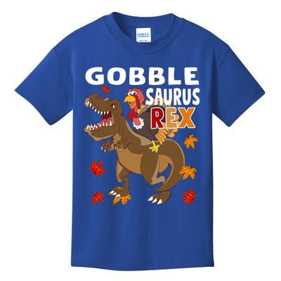 Thanksgiving Dinosaur Turkey Riding T Rex Boys Costume Gift Kids T-Shirt