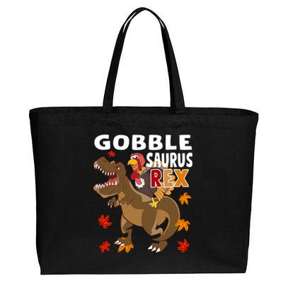 Thanksgiving Dinosaur Turkey Riding T Rex Boys Costume Gift Cotton Canvas Jumbo Tote