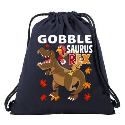 Thanksgiving Dinosaur Turkey Riding T Rex Boys Costume Gift Drawstring Bag