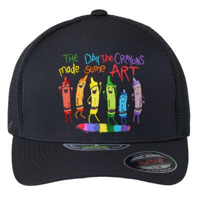 The Day The Crayons Made Some Art Teacher Art Flexfit Unipanel Trucker Cap