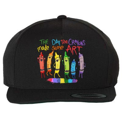 The Day The Crayons Made Some Art Teacher Art Wool Snapback Cap