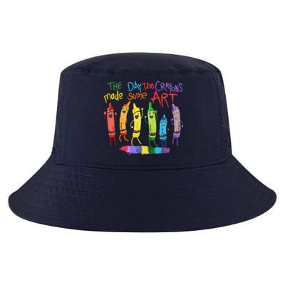 The Day The Crayons Made Some Art Teacher Art Cool Comfort Performance Bucket Hat