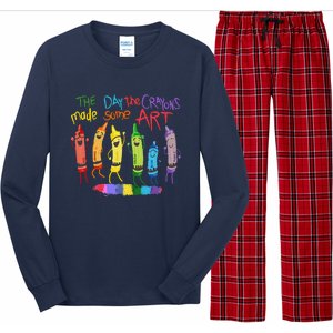 The Day The Crayons Made Some Art Teacher Art Long Sleeve Pajama Set