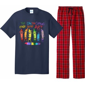 The Day The Crayons Made Some Art Teacher Art Pajama Set