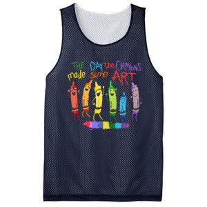 The Day The Crayons Made Some Art Teacher Art Mesh Reversible Basketball Jersey Tank