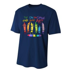 The Day The Crayons Made Some Art Teacher Art Performance Sprint T-Shirt