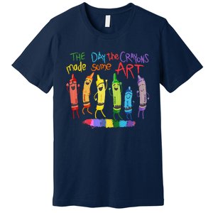 The Day The Crayons Made Some Art Teacher Art Premium T-Shirt