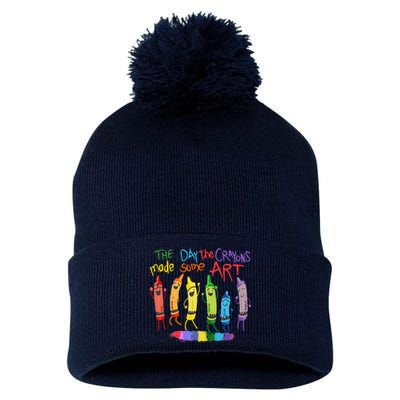 The Day The Crayons Made Some Art Teacher Art Pom Pom 12in Knit Beanie