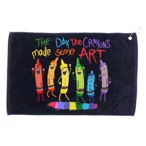 The Day The Crayons Made Some Art Teacher Art Grommeted Golf Towel