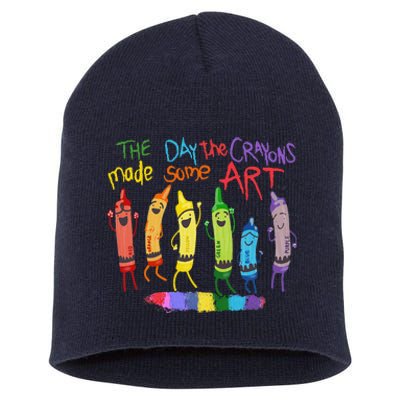 The Day The Crayons Made Some Art Teacher Art Short Acrylic Beanie