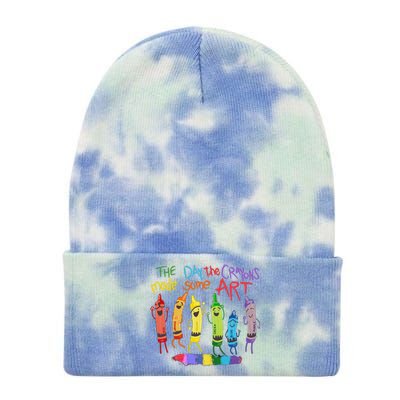 The Day The Crayons Made Some Art Teacher Art Tie Dye 12in Knit Beanie