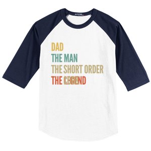 The Dad The The Short Order Cook The Legend Funny Gift Baseball Sleeve Shirt