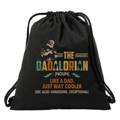 The Dadalorian This Is The Way Definition Father's Day Drawstring Bag