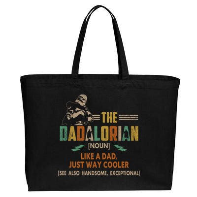 The Dadalorian This Is The Way Definition Father's Day Cotton Canvas Jumbo Tote