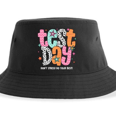 Test Day Teacher Rock The Test Don't Stress Do Your Best Sustainable Bucket Hat