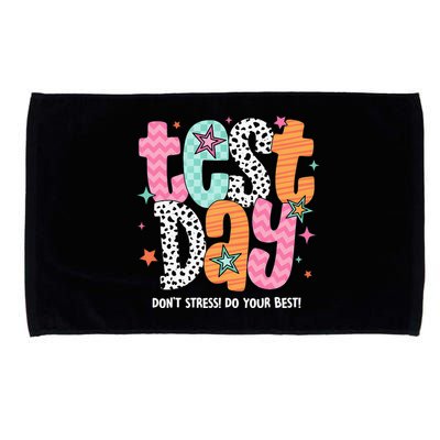 Test Day Teacher Rock The Test Don't Stress Do Your Best Microfiber Hand Towel