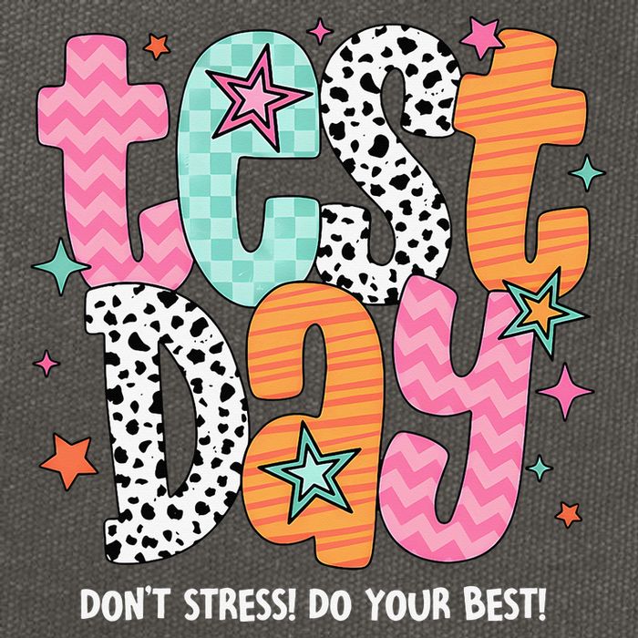 Test Day Teacher Rock The Test Don't Stress Do Your Best Cotton Canvas Backpack