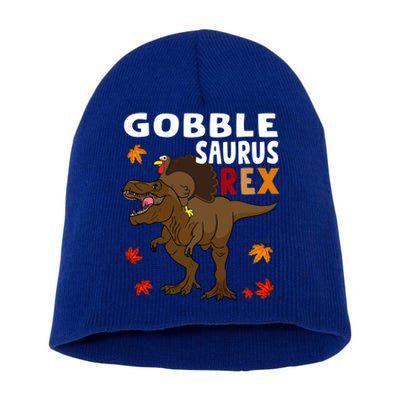 Thanksgiving Dinosaur Turkey Riding T Rex Boys Costume Meaningful Gift Short Acrylic Beanie