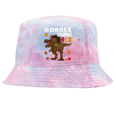 Thanksgiving Dinosaur Turkey Riding T Rex Boys Costume Meaningful Gift Tie-Dyed Bucket Hat