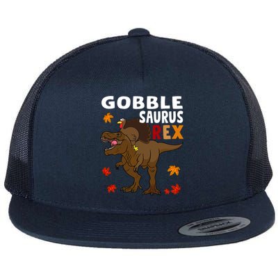 Thanksgiving Dinosaur Turkey Riding T Rex Boys Costume Meaningful Gift Flat Bill Trucker Hat