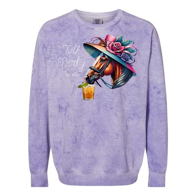 Talk Derby To Me Racing Horse Colorblast Crewneck Sweatshirt