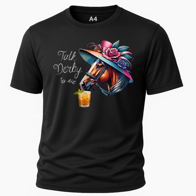 Talk Derby To Me Racing Horse Cooling Performance Crew T-Shirt