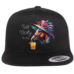 Talk Derby To Me Racing Horse Flat Bill Trucker Hat