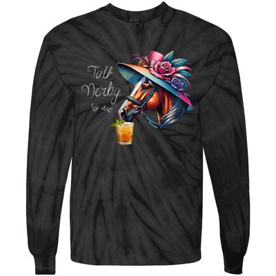 Talk Derby To Me Racing Horse Tie-Dye Long Sleeve Shirt