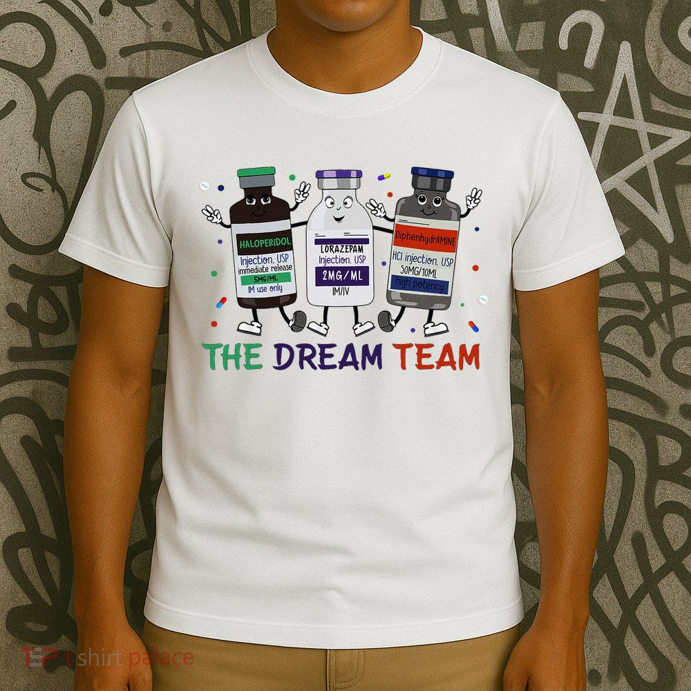 The Dream Team Retro Groovy B52 Nurse Medical Nursing Psych T-Shirt