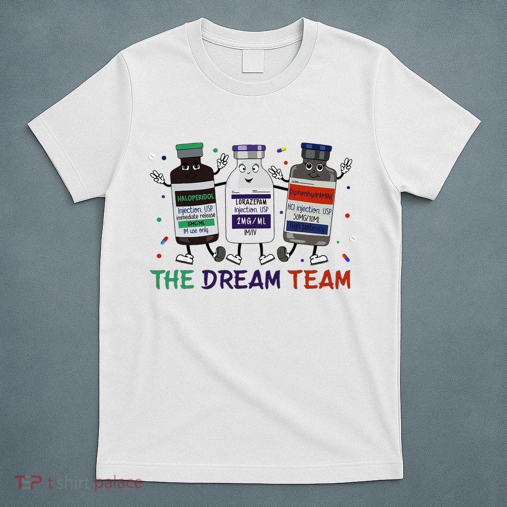 The Dream Team Retro Groovy B52 Nurse Medical Nursing Psych T-Shirt