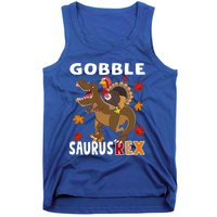 Thanksgiving Dinosaur Turkey Riding T Rex Boys Costume Great Gift Tank Top