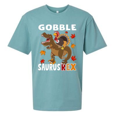 Thanksgiving Dinosaur Turkey Riding T Rex Boys Costume Great Gift Sueded Cloud Jersey T-Shirt