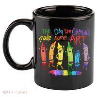 The Day The Crayons Made Some ART Teacher Art 11oz C Handle Ceramic Mug