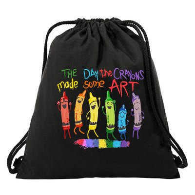 The Day The Crayons Made Some ART Teacher Art Drawstring Bag