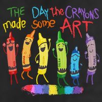 The Day The Crayons Made Some ART Teacher Art 25L Jumbo Tote