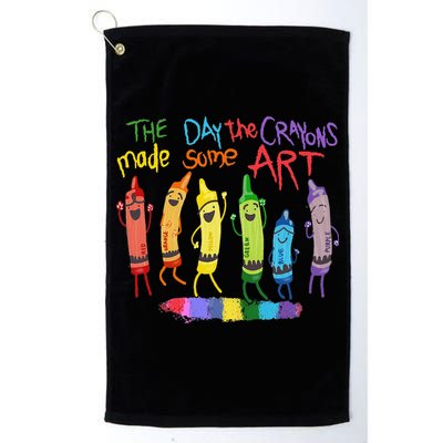 The Day The Crayons Made Some ART Teacher Art Golf Towel