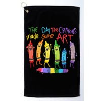 The Day The Crayons Made Some ART Teacher Art Golf Towel